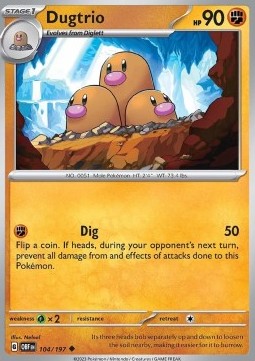 Dugtrio - Obsidian Flames (Uncommon) [OBF-104]