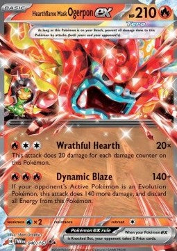 Hearthflame Mask Ogerpon ex - Twilight Masquerade (Double Rare) [TWM-040]