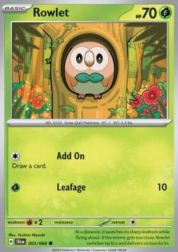 Rowlet - Shrouded Fable (Common) [SFA-003]