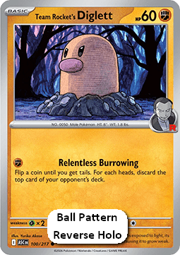 Team Rocket's Diglett - Ascended Heroes: Additionals (Common) [xASC-100]