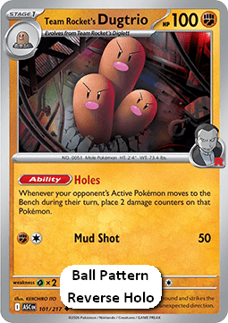 Team Rocket's Dugtrio - Ascended Heroes: Additionals (Uncommon) [xASC-101]