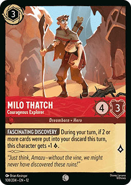 Milo Thatch - Courageous Explorer - Wilds Unknown (Common) [12WIL-108]